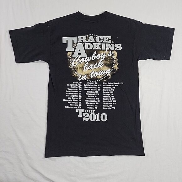Trace Adkins T Shirt Adult Medium Cowboys Back In Town Concert Tee 2010 Made USA - Picture 7 of 14